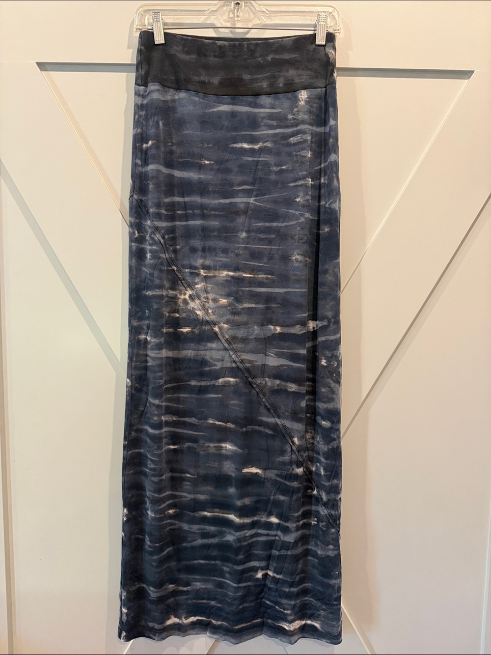 Y/Project Navy and Black Tie-Dye Maxi Skirt